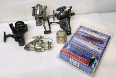 bass pro shimano spinning reels LOT OF 3 FISHING REELS SHIMANO Bass Pro Cardinal USED Banjo Lures + 2 Reel  Parts