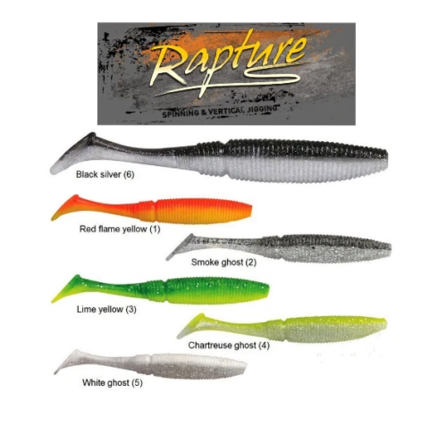RAPTURE POWER SHAD 3'' 4'' 5'' SPECIALE PERCA BASS TROTA SPINNING