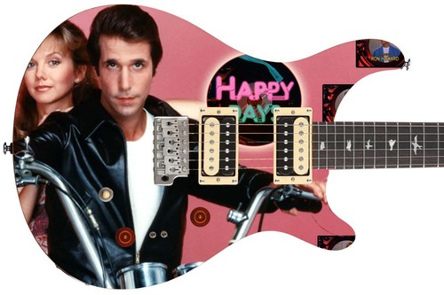 Guitar Skin Axe Wrap Re-skin Electric Bass Reface DIY The Fonz Happy Days 1703 - Picture 7 of 18
