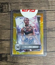 2025 Topps Chrome WWE Cora Jade Gold Base Variation Auto /50 Sealed 