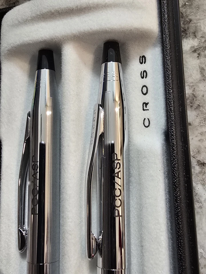 Juego de bolígrafo Cross Century cromado y lápiz de 0,5 mm nuevo en caja 350105 Estados Unidos Foto 4 de 4