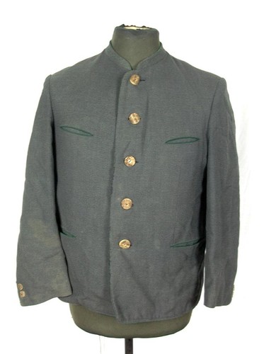 WW2 ERA GERMAN AUSTRIA SCHUTZEN GEBIRGSJAGER MAN TUNIC JACKET ELK HORN BUTTONS 6