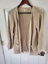 Cat  Jack Girl's L 10-12 Cardigan Tan NWOT