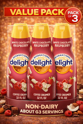 International Delight White Chocolate Raspberry Coffee Creamer, 32 floz 3 Bottle