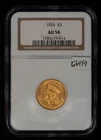 1854-P Three Dollar Gold — photo from another recent sale
