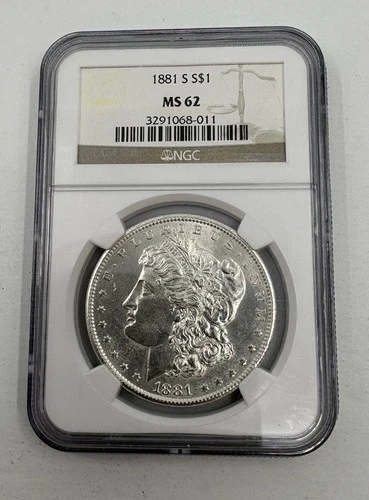 1881 (S) - United States Silver Morgan Dollar $1 -NGC Graded MS 62 🇺🇸