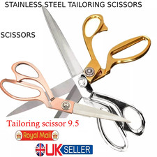 Tailoring 9.5 Scissors Stainless Steel Shears Dressmaking Fabric Cutting UK