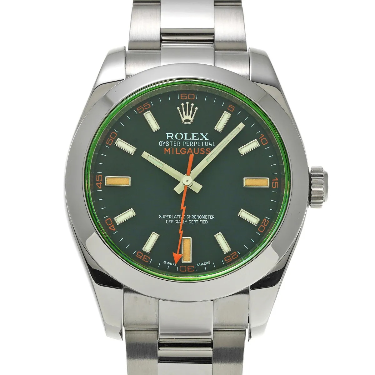 Rolex Milgauss 116400GV 40mm Stainless Steel Black Wristwatch #WW7410