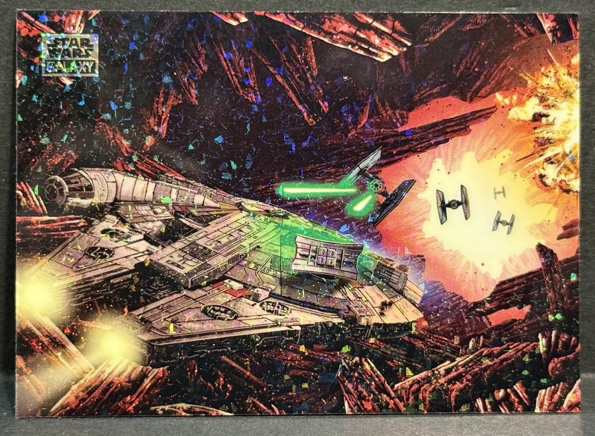 2025 Topps Galaxy Star Wars #97 The Falcon On Crait Mini Diamond