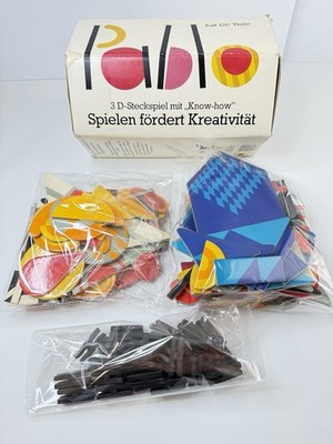 Vtg Pablo 3D Stick Game Bernd Terway  Memphis Design Style Construction Toy READ