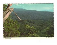 View of Happy Valley, Foothills Pkwy, GSMNP, vintage postcard unposted