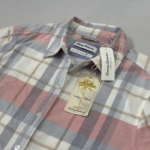 Tommy Bahama NWT Women’s Seaport Way Corduroy Shirt Plaid Multicolor Small