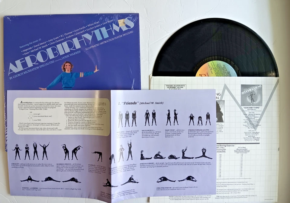 AEROBIRHYTHMS LP featuring Jane Warren w/ Poster 1983, Word Records DaySpring Foto 2 de 4