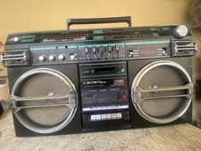 Vintage Boombox CROWN SZ-5100 Radio Cassette Player No Lasonic Conion Vela Sharp