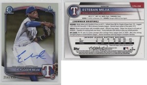 2025 Bowman Chrome Prospect Auto Refractor /499 Esteban Mejia #CPA-EM Auto