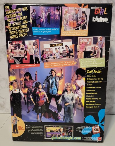 Barbie Friend Blaine Generation Girl Dance Party NRFB 1999 Handsome DJ Blonde - Picture 4 of 7