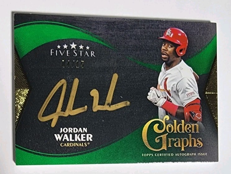 Jordan Walker 2024 Topps Five Star Golden Graphs #GG-JW /15 Auto Cardinals