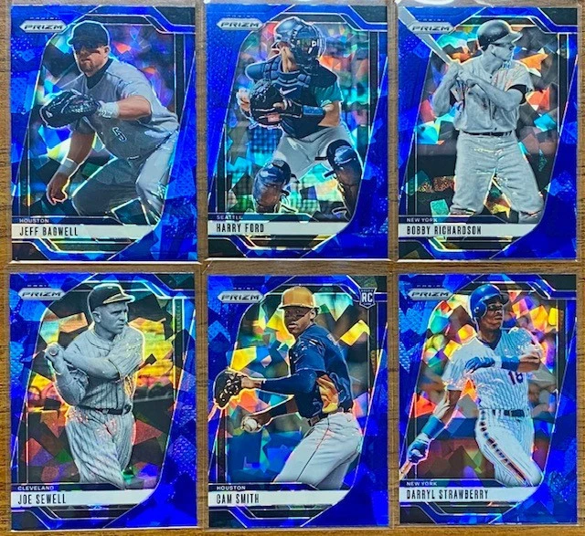 Lote (18) Panini Prizm Blue Cracked Ice 2025 - Novatos/Perspectivos/Salón de la Fama Foto 2 de 3
