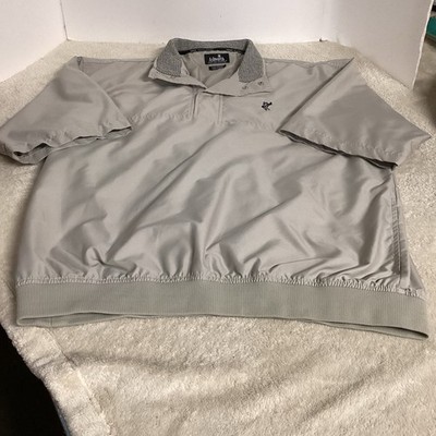 Ashworth Weather System Golf Pullover Jacket Men Khaki  L XLWater Wind Resistant