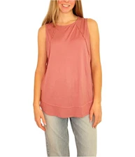 MELROSE AND MARKET Womens Seamed Tank Top, pink, M