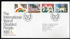 1¢ WONDER'S ~ GREAT BRITAIN 1981 FDC YEAR DISABLED PEOPLE ~ X278