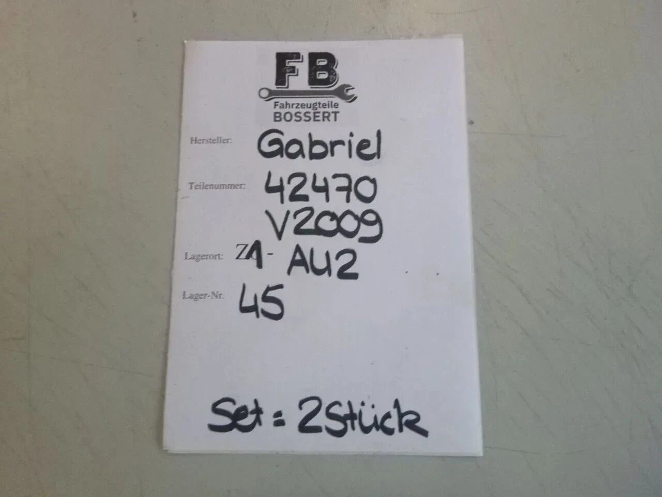 VOLKSWAGEN TRANSPORTER T3 Set (2 Stück) Stoßdämpfer Gabriel 42470 NEU ORIGINAL - Imagem 2 de 4