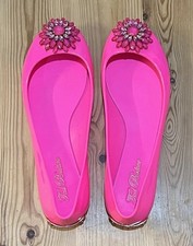Ted baker Flower Pink Jewel Brooch Rubber Slip On Jelly Shoes Size6 Twinkle Toes