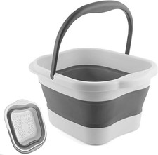 Collapsible Foot Soak Tub with Handle, Bath Massar for Dry Craed Feet,