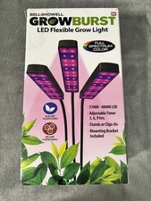 Bell + Howell GROWBURST LED Indoor Grow Light 3 Adjustable Head Lights Open Box