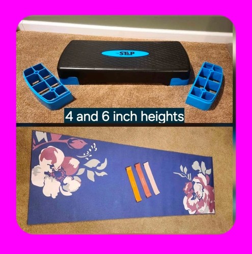 🔥Yoga Mat w/ 'The Step' Original Aerobic Platform & Blogilates Resistance Bands