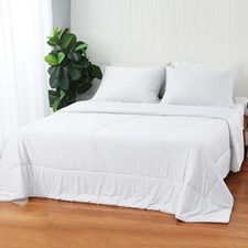 Bamboo Viscose All Season Comforter/Blanket - Ultra Soft King-106" 90" White