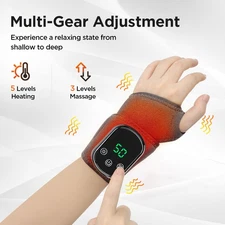 Electric Heated Wrist Guard  Massager Vibration infrared Hot Compress Therapy