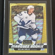 2024-25 O-Pee-Chee Platinum Declan Carlile #255 Neon Yellow Surge Marquee Rookie
