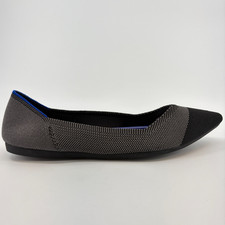 Rothy's The Point Womens Size 7.5 Black Gray Casual Classic Slip On Ballet Flats