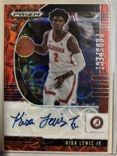 2020 Panini Prizm Draft Picks Prospect  Red 86/88 Kira Lewis Jr Auto Alabama
