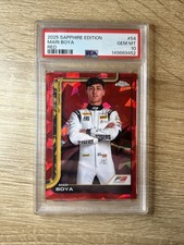 2025 Topps Chrome Formula 1 Mari Boya Red Refractors Sapphire /5 PSA 10