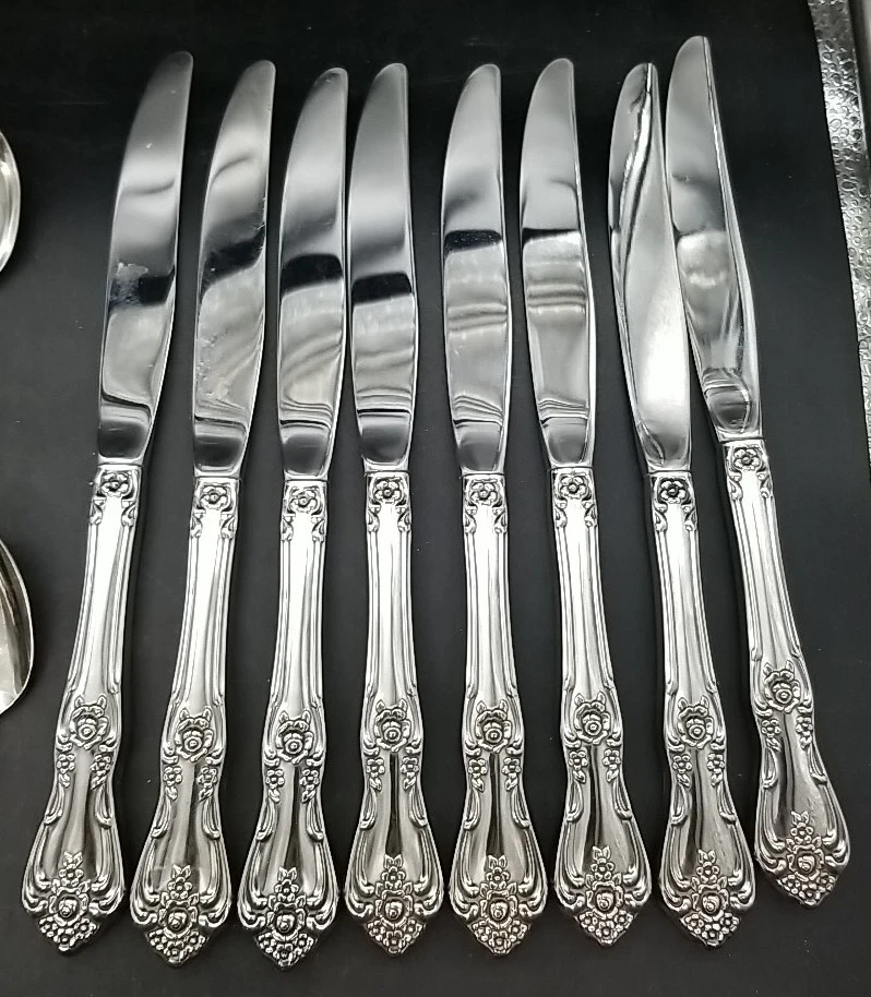 Wm. A. Rogers Premier Oneida PRESIDENT Flatware (8) 5pc Dinner & Hostess Set 7pc - Image 2 of 4