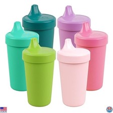 Re-Play Sippy Cups for Toddlers - 10 Oz. Reusable Spill Proof Cups for Kids,