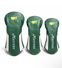 Masters Green Leather Driver Wood Head Covers Set Golf Headcover - 3 Piece