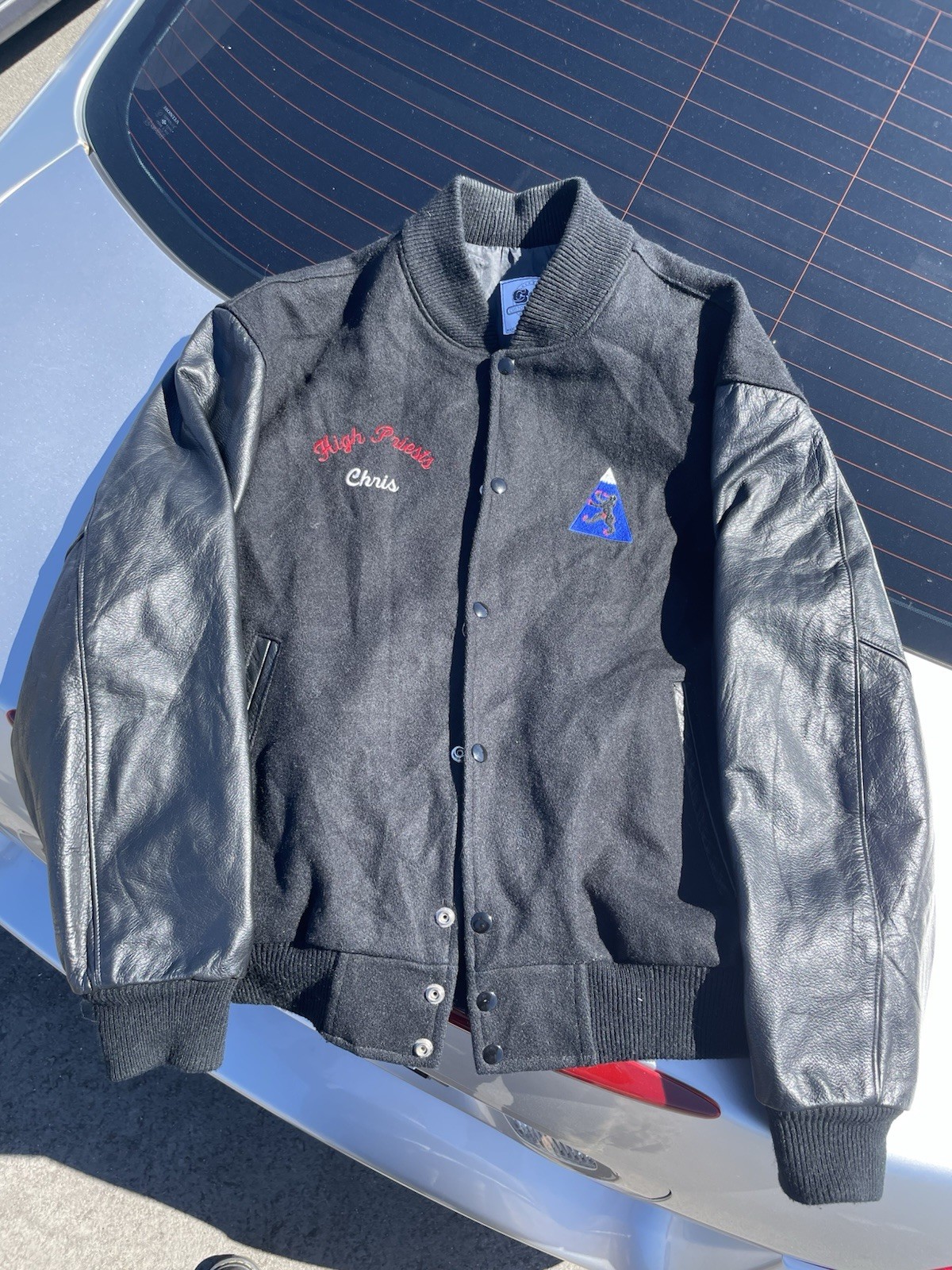 Leather Varsity Jacket, High Priests - image 1