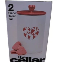 The Cellar Treat Jar Valentines Day Cookie Jar With Hearts Design from Macys NEW