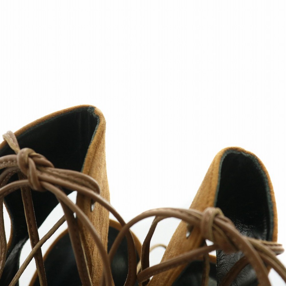 Sandali donna Saint Laurent taglia 38 5 scamosciati colore marrone