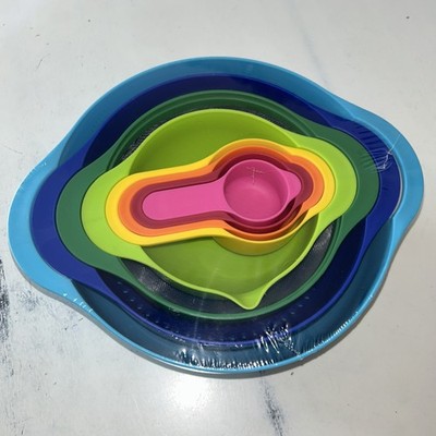 Joseph Joseph 8pc Nesting Mixing Bowls & Measuring Cup Set New Sealed
