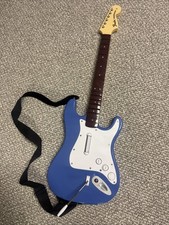 Harmonix 97561 RockBand 3 Guitar Fender Stratocaster Ps3 Blue AS IS No Dongle