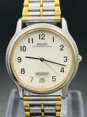 [Exc+5] SEIKO 5H23-7080 Mens Vintage Watch Contemporary Basic session Quartz