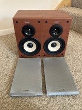 Sony SS-CSPZ50 Bookshelf Hi-Fi Stereo Speakers Dual Driver Tested and Working