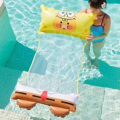 Kakao Friends SpongeBob Comfort Hammock Tube Water Play Mat for Pool and Beach