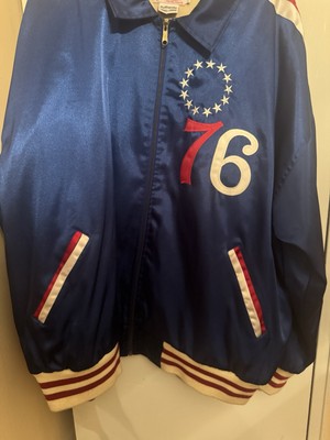  Philadelphia 76ers throwback Mitchell & Ness Jacket Size60 excellent condition 