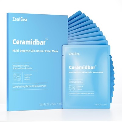 Ceramidbar ZealSea Derm Solution Sheet Masks - Soothing & Calming for Sensitive 