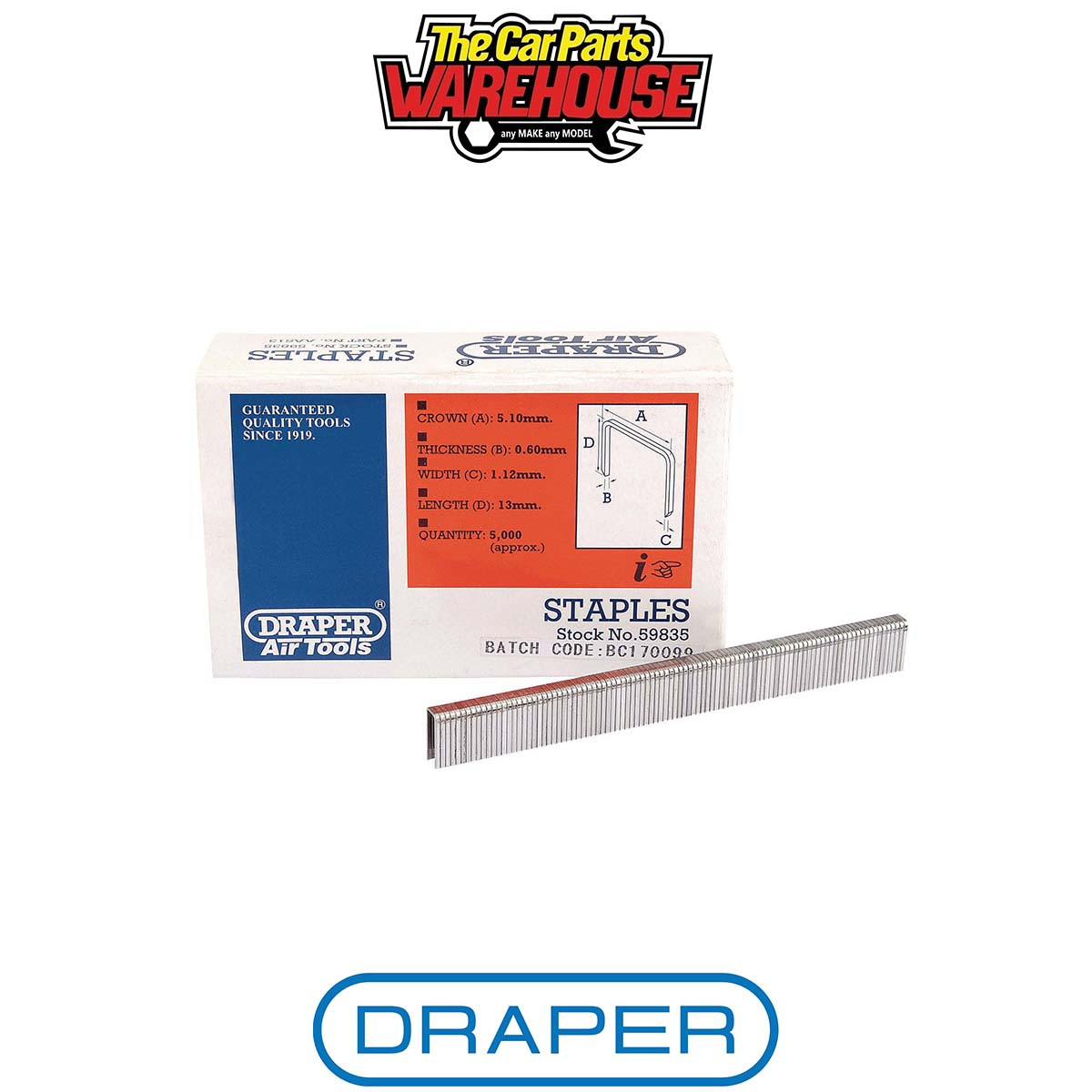 Draper 59835 Staples 13mm (5000)